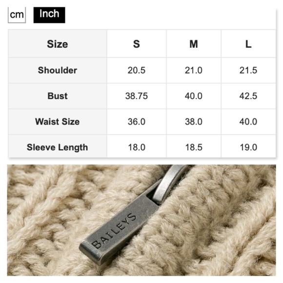 Zip Up Pom Pom Beige Cardigan - Picture 8 of 8